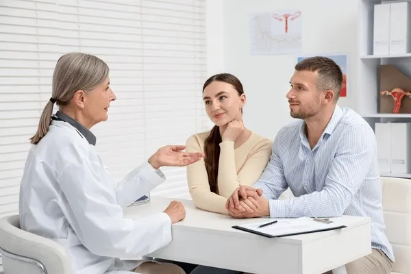 para rozmawiająca z lekarzem o płodności