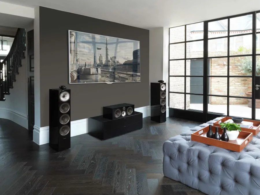 zestaw audio hi-fi w salonie