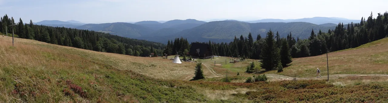 Hala Rycerzowa panorama Beskid Żywiecki