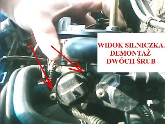 Czyszczenie silnika krokowego przed i po