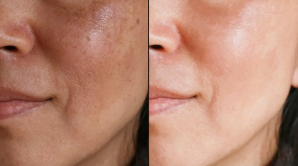 efekty wykończenia kremu bb glow satyna mat