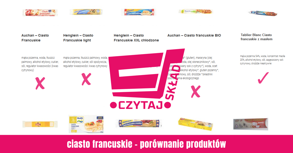 składniki ciasta francuskiego masło cukier