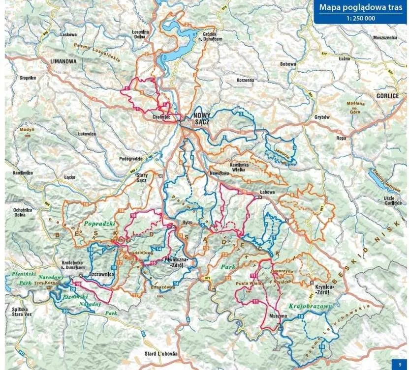 Beskid Sądecki szlaki piesze rowerowe