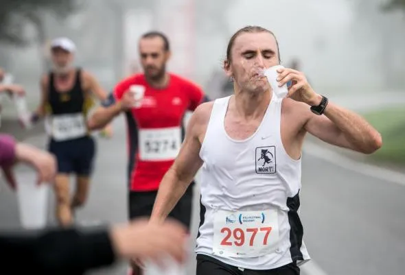 Biegacz z oznakami wyczerpania