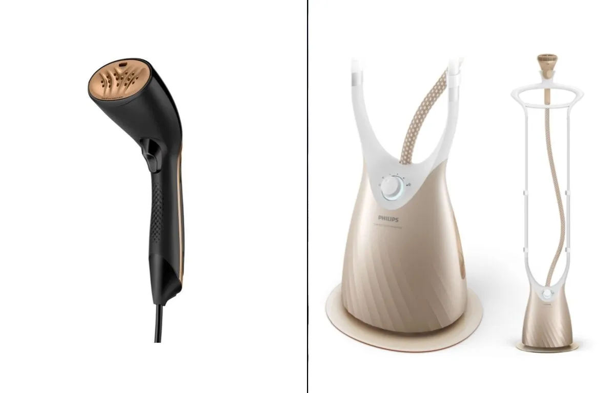 Porównanie parownica vs żelazko grafika