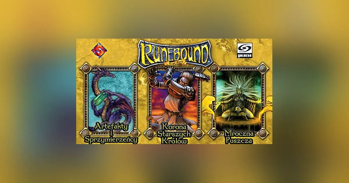 Runebound 2ed Korona Starszych Królów zawartość pudełka
