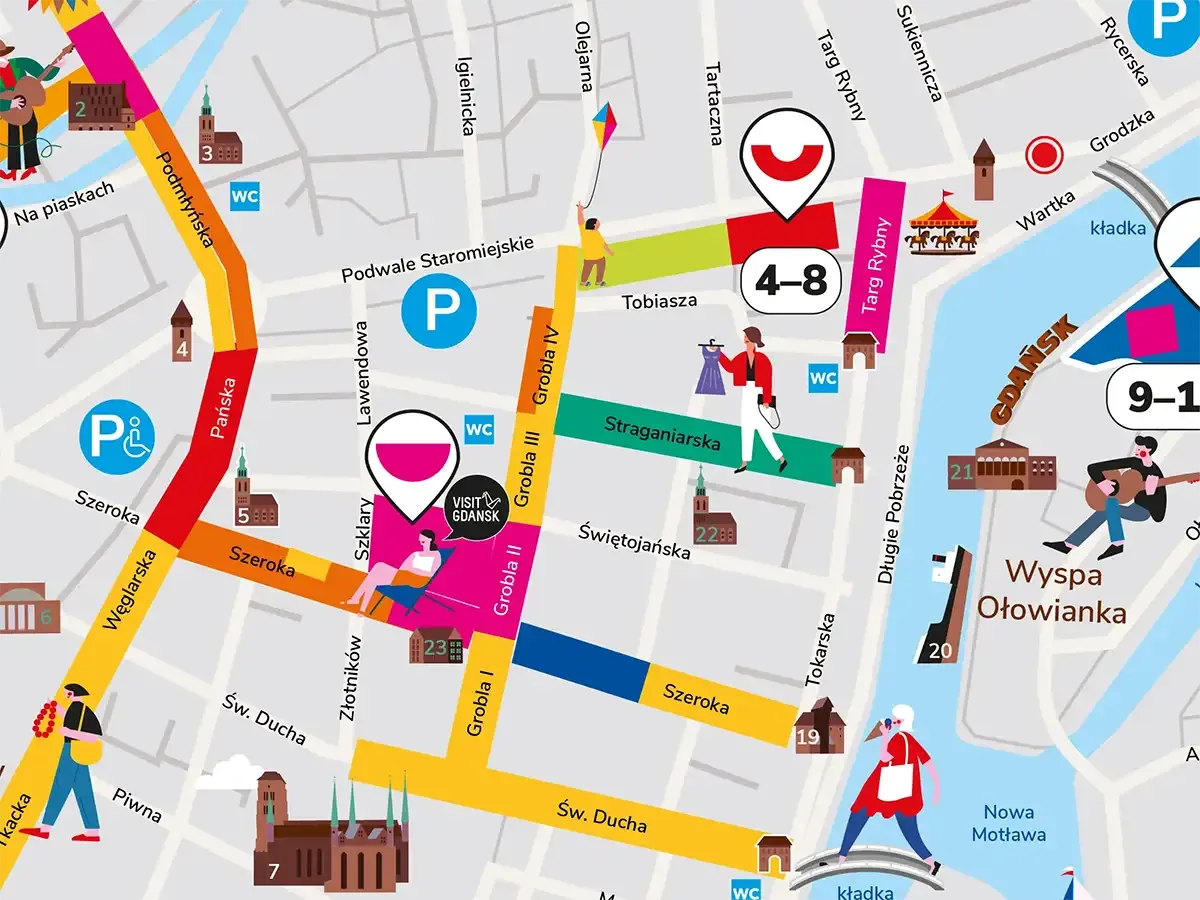 Mapa Jarmarku Dominikańskiego Gdańsk