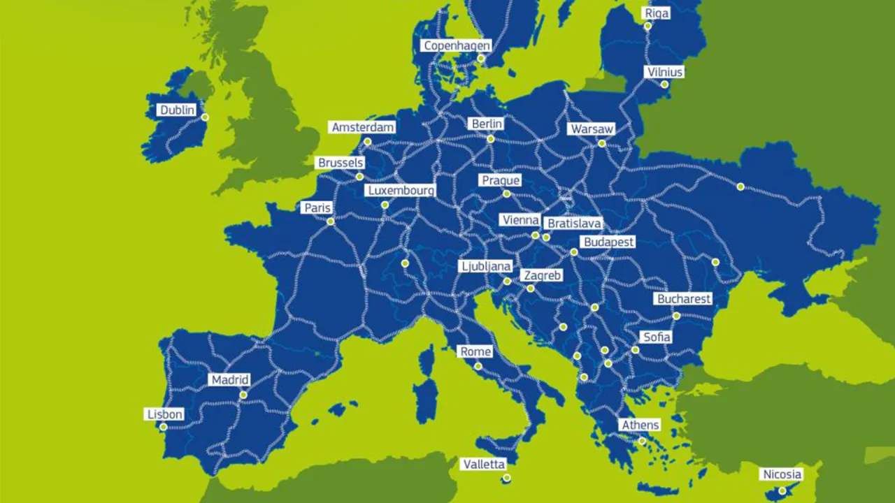 Mapa stawek transportowych Europa