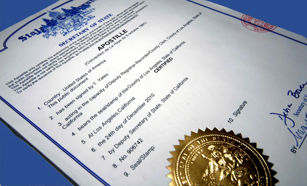 dokumenty z pieczątką apostille