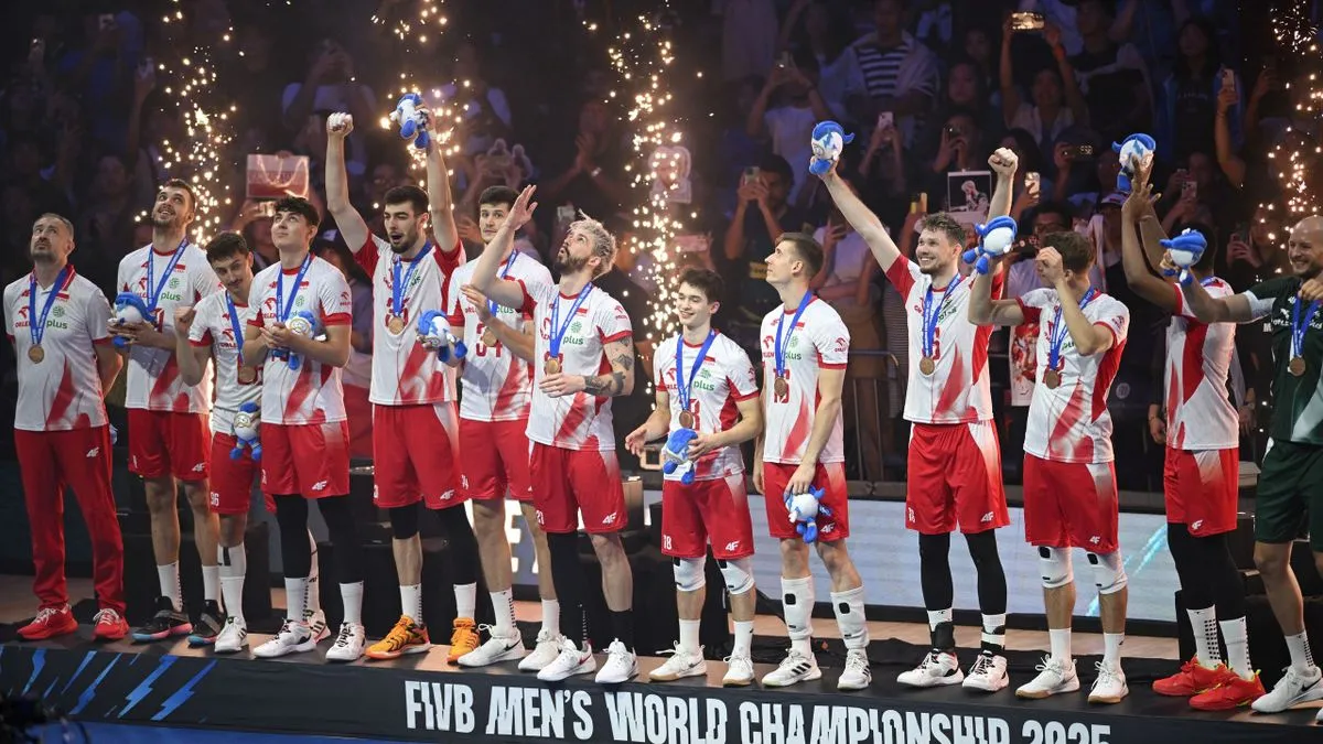 Polska reprezentacja siatkarzy Mistrzostwa Świata 2025 radość