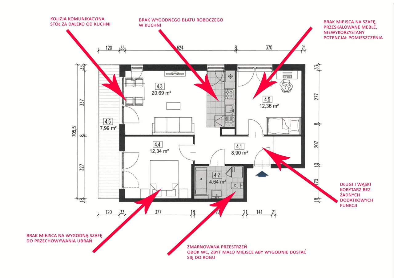 plan mieszkania 60m2 rzut funkcjonalny