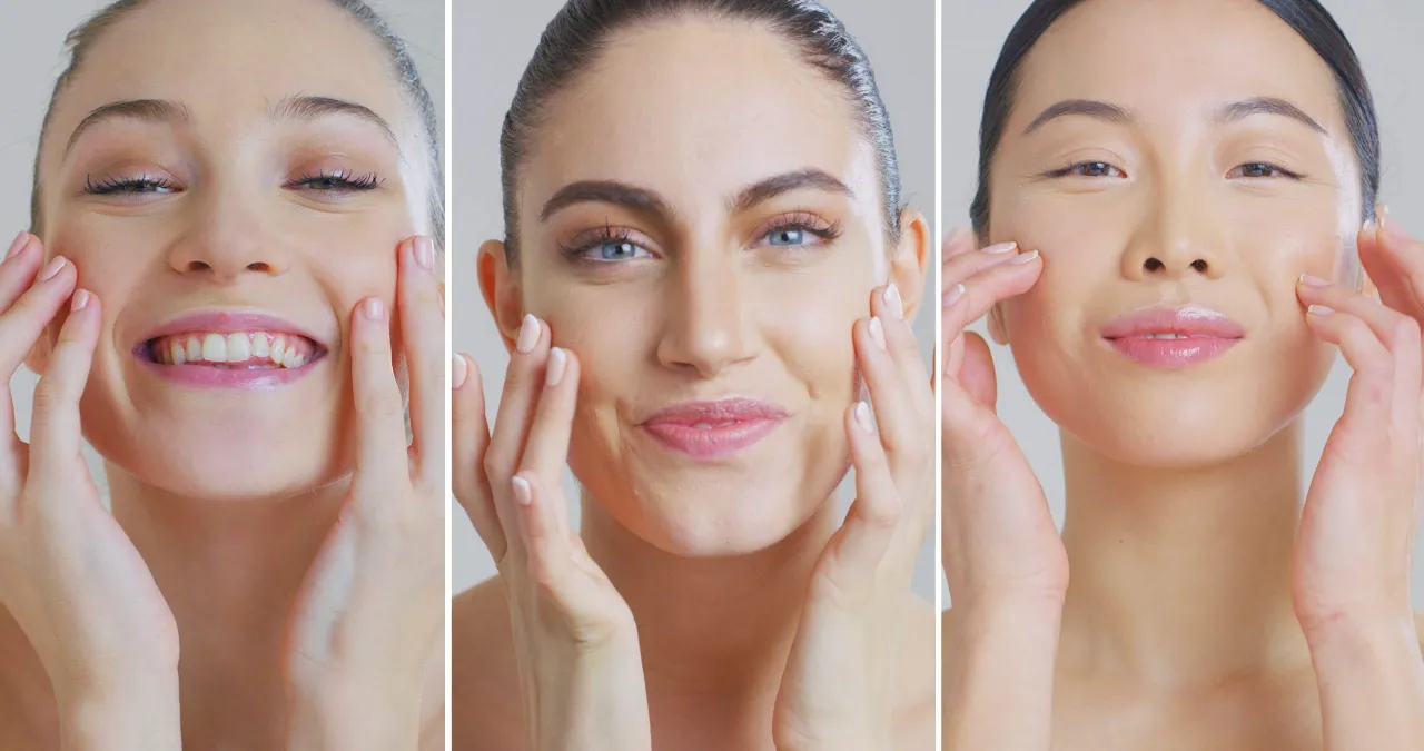 R&oacute;żne typy cery przed i po pielęgnacji