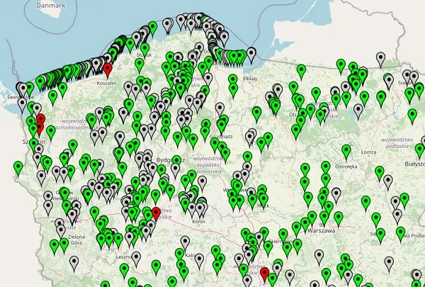 Serwis Kąpieliskowy GIS mapa, strona gł&oacute;wna GIS kąpieliska