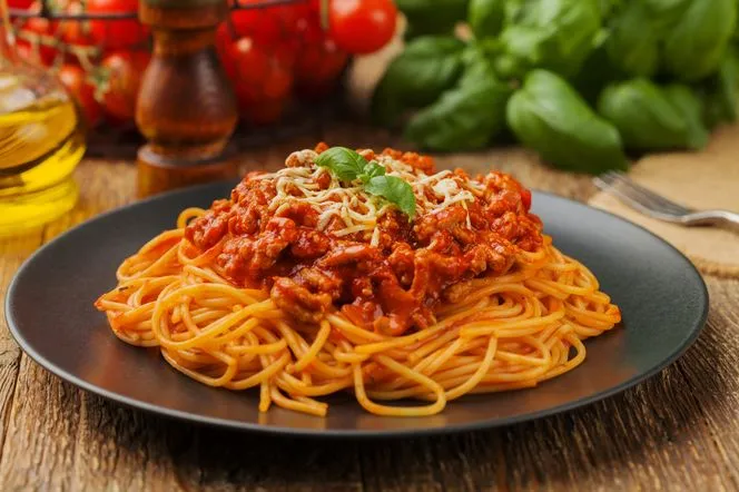 Włoskie składniki do spaghetti