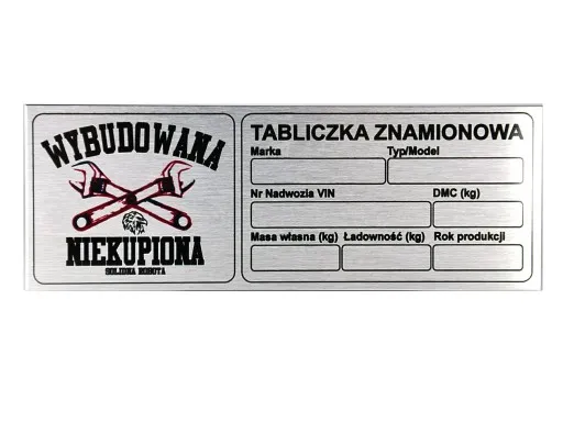 tabliczka znamionowa pojazdu SAM