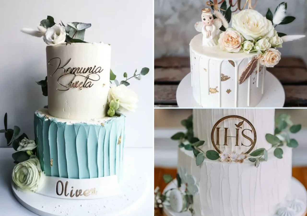 Torty komunijne nowoczesne dekoracje