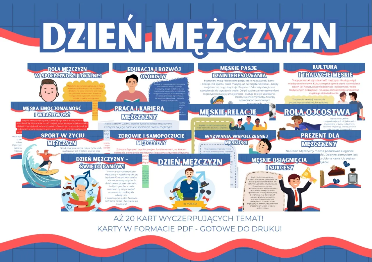 Dzień Mężczyzny kalendarz data Polska
