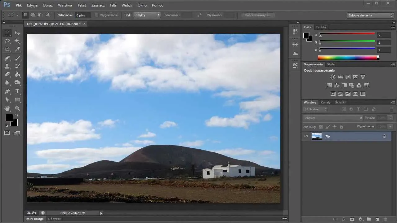 Photoshop skalowanie z uwzględnieniem zawartości