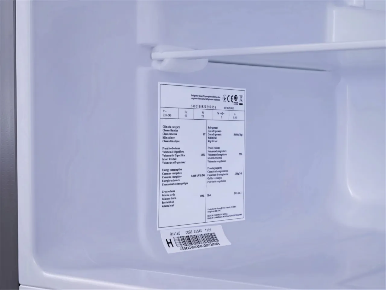 tabliczka znamionowa zamrażarki klasa klimatyczna