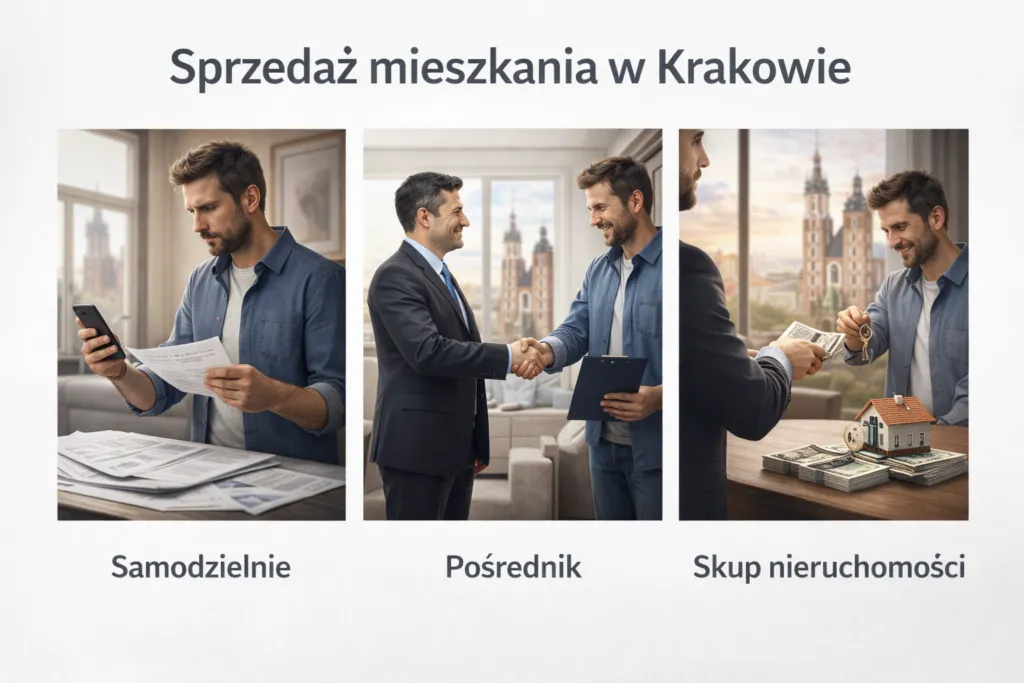 por&oacute;wnanie skup nieruchomości vs sprzedaż tradycyjna infografika