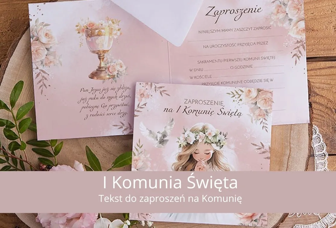 przykładowe zaproszenie na komunię świętą poprawna pisownia