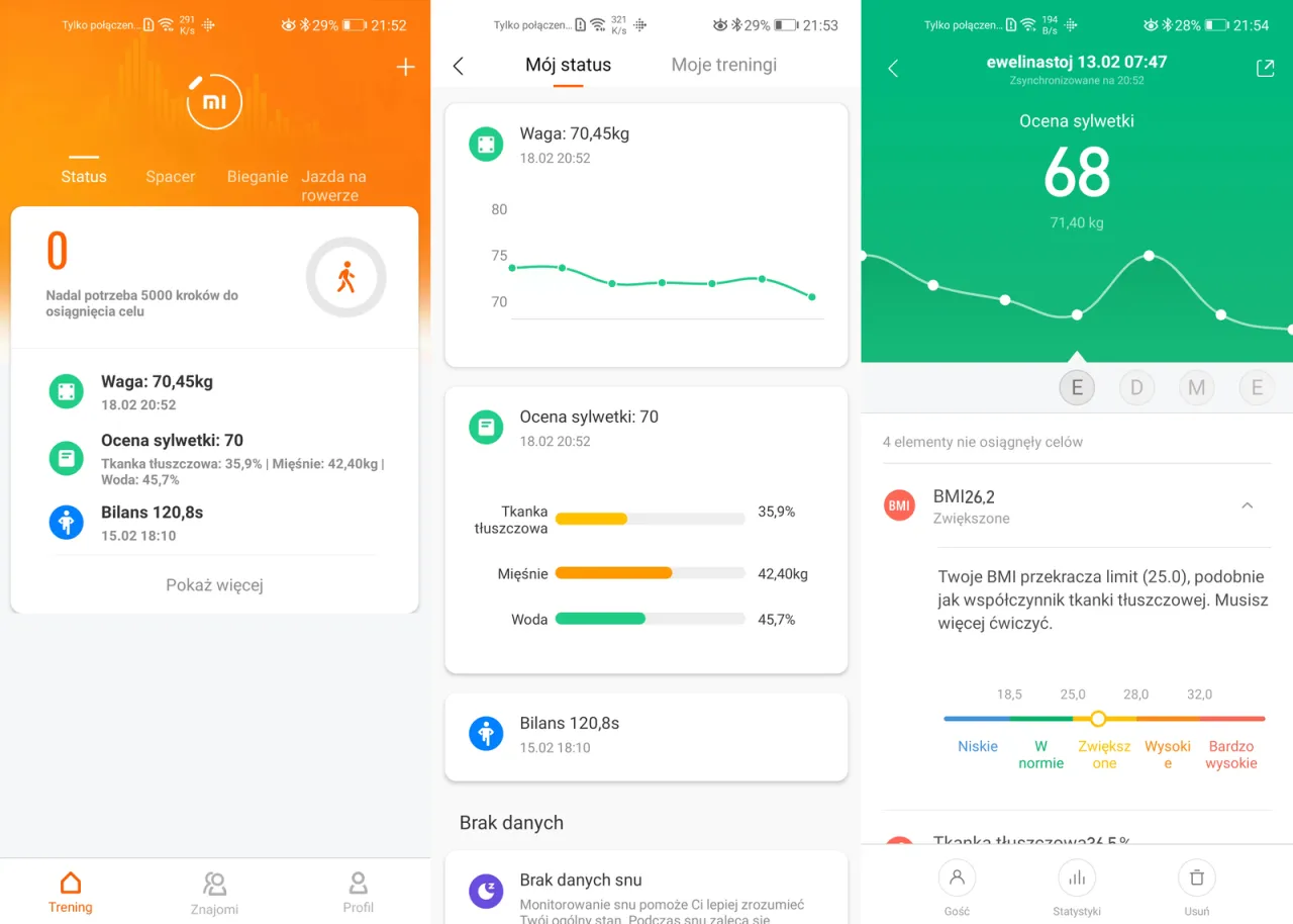 Waga Xiaomi Zepp Life ocena sylwetki
