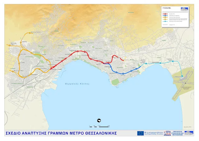Mapa komunikacji miejskiej Saloniki centrum