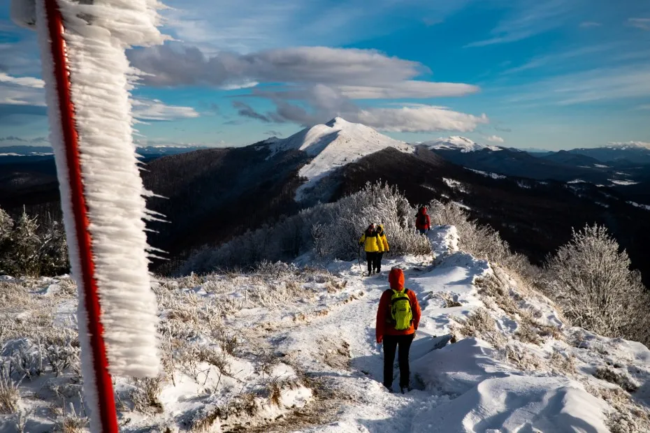 Zimowe Bieszczady połoniny