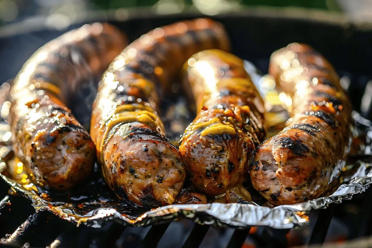 andouillette grill&eacute;e sur barbecue