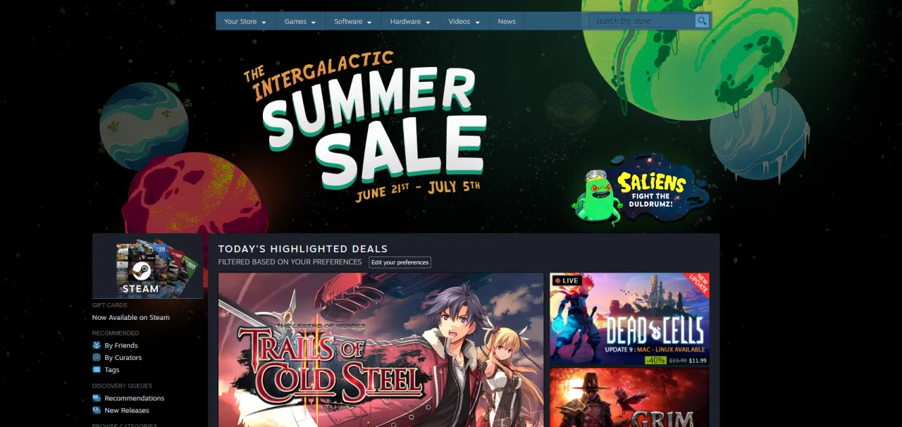 Steam Summer Sale games collage