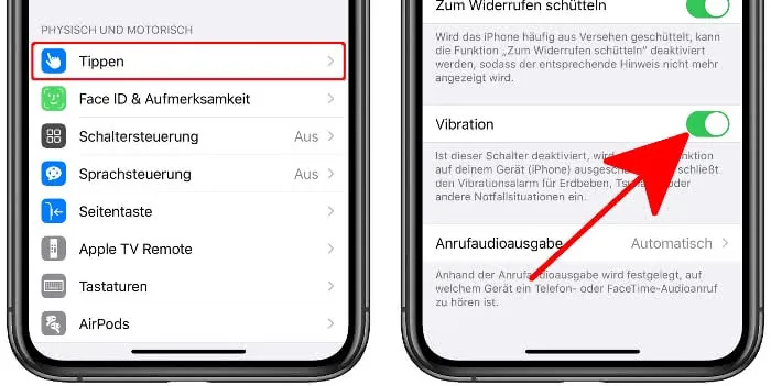 iPhone Vibrationsmuster ändern Klingelton