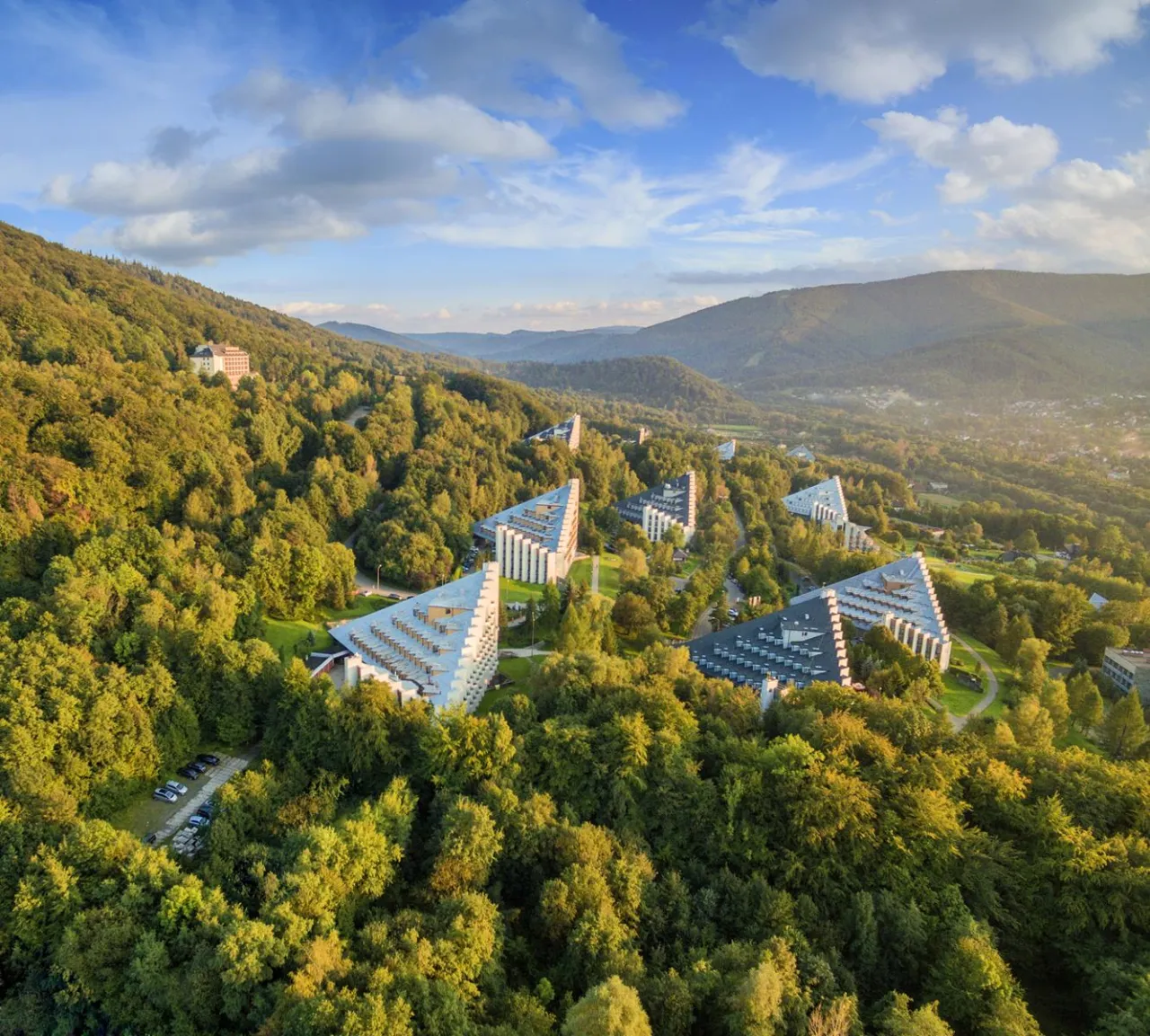 Ustroń panorama Beskidy