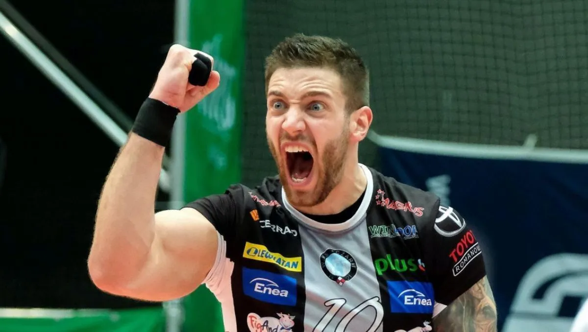 Michał Filip siatkarz na boisku