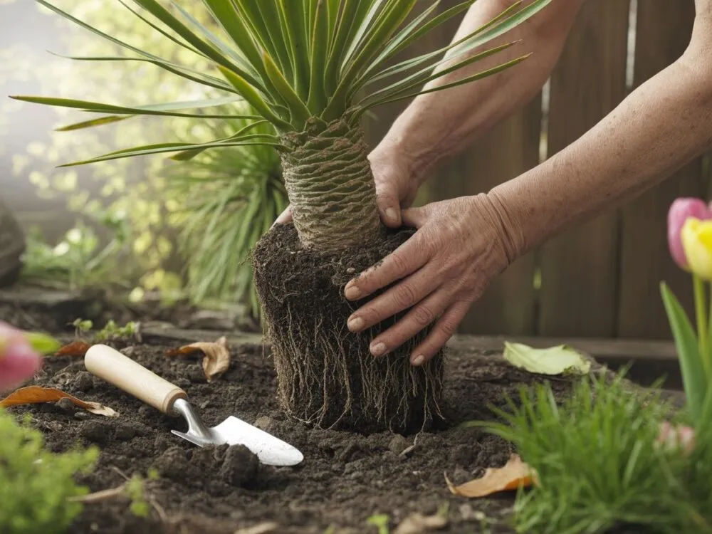 sadzenie juki ogrodowej krok po kroku