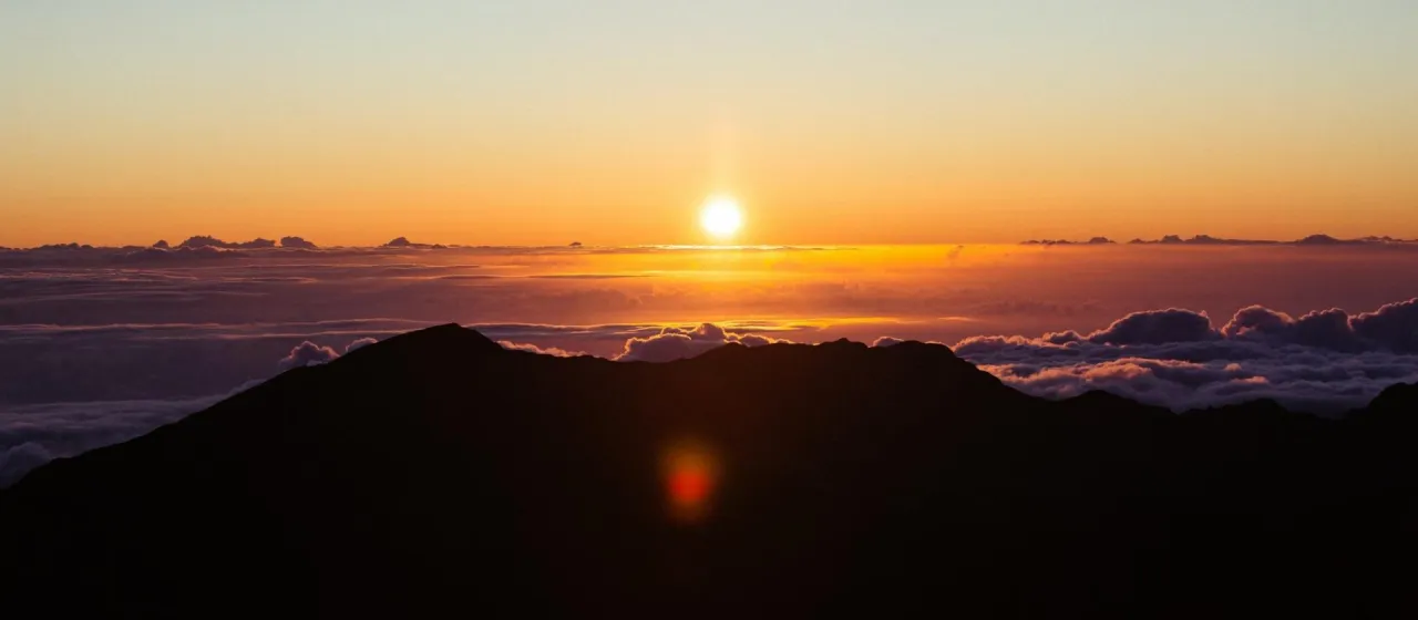 wschód słońca na wulkanie Haleakala Maui