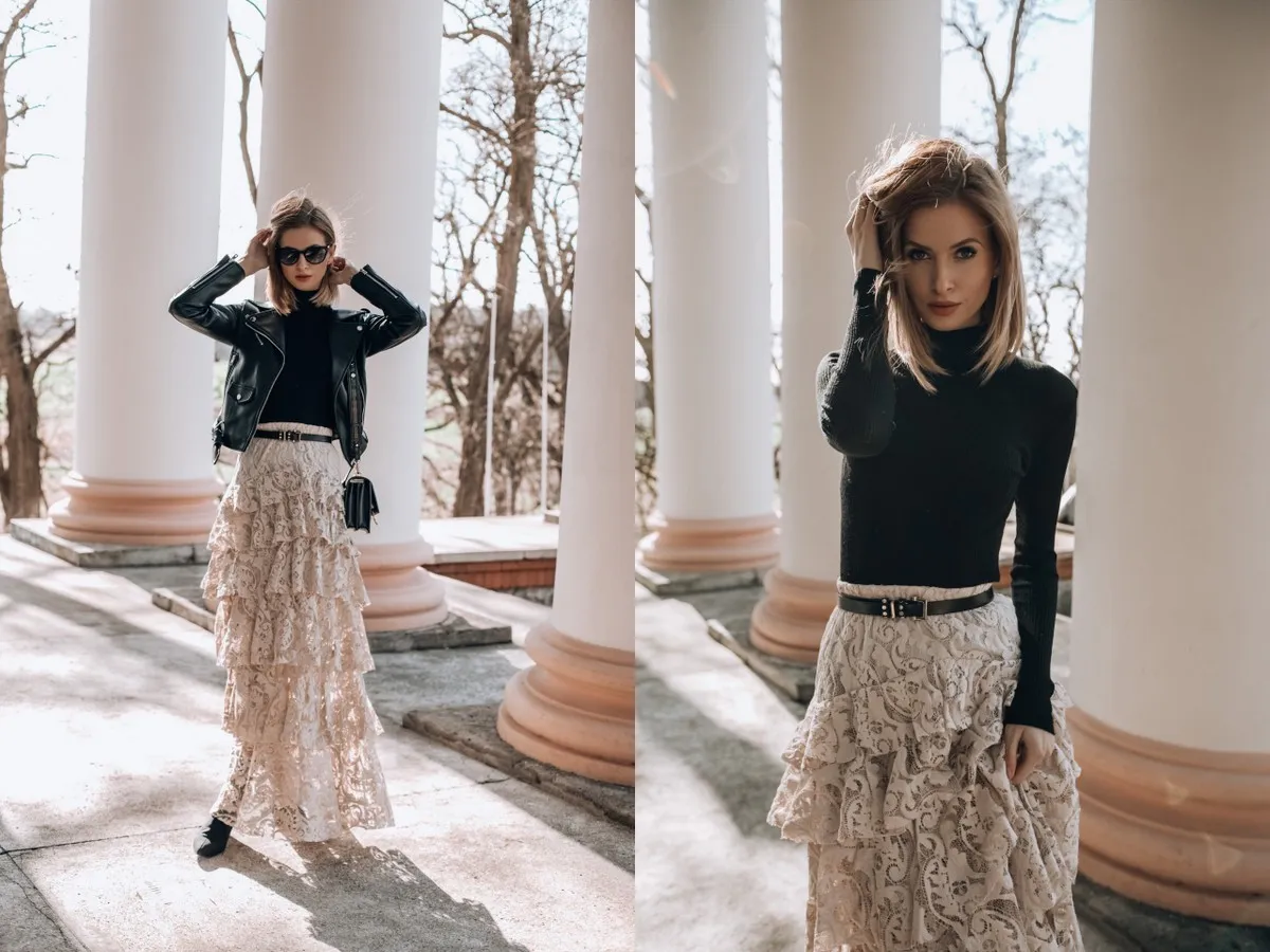 stylizacje z długą sp&oacute;dnicą na wiosnę i lato