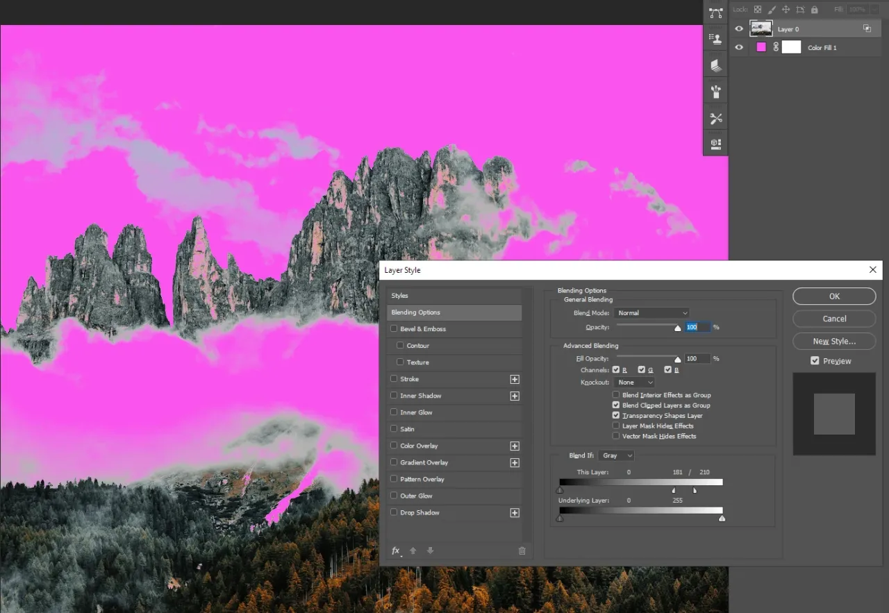 Photoshop Color Overlay example