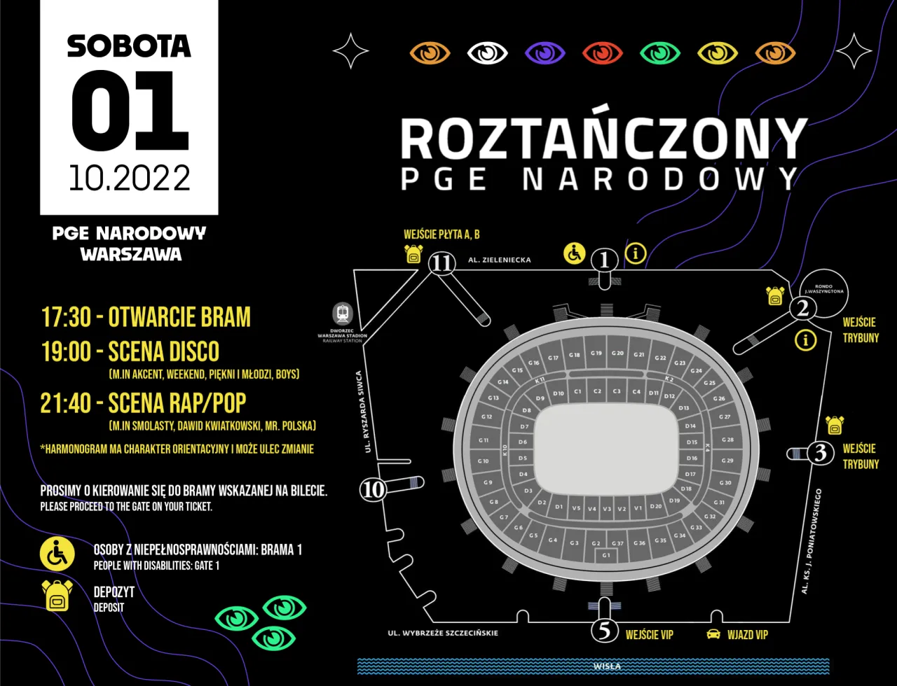 PGE Narodowy koncert harmonogram