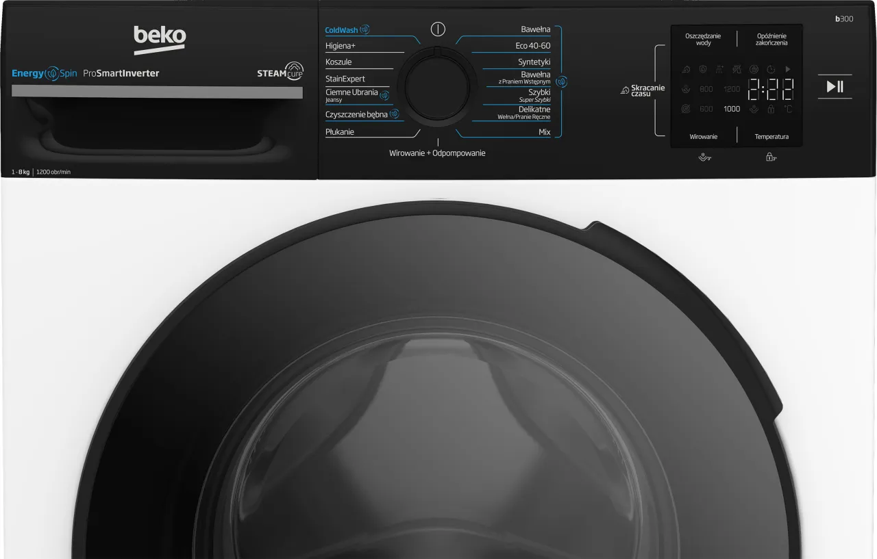 pralka beko panel sterowania bluetooth