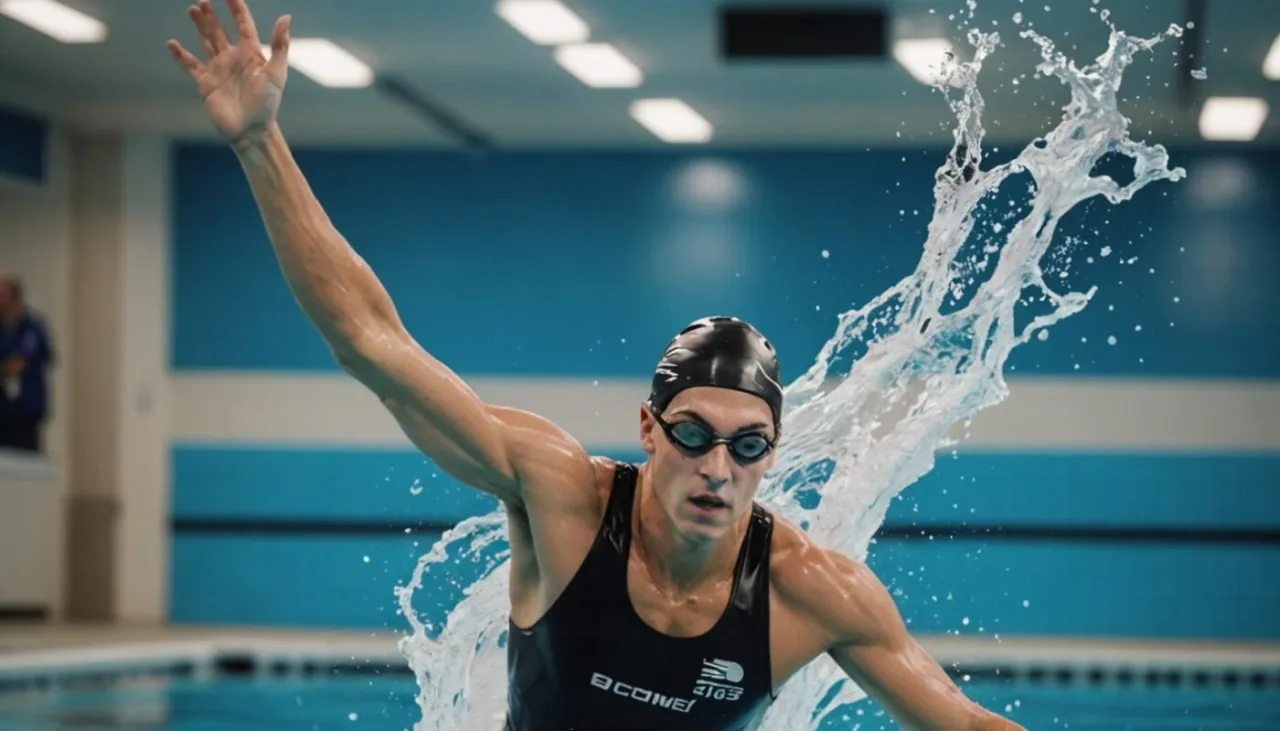 dorosły pływający kraul basen