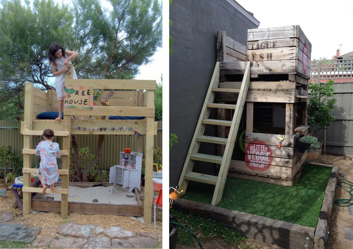 inspiracje plac zabaw z palet