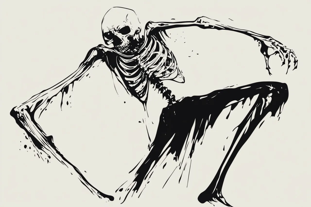 Osoba zamyślona nad kruchością życia, symbol śmierci