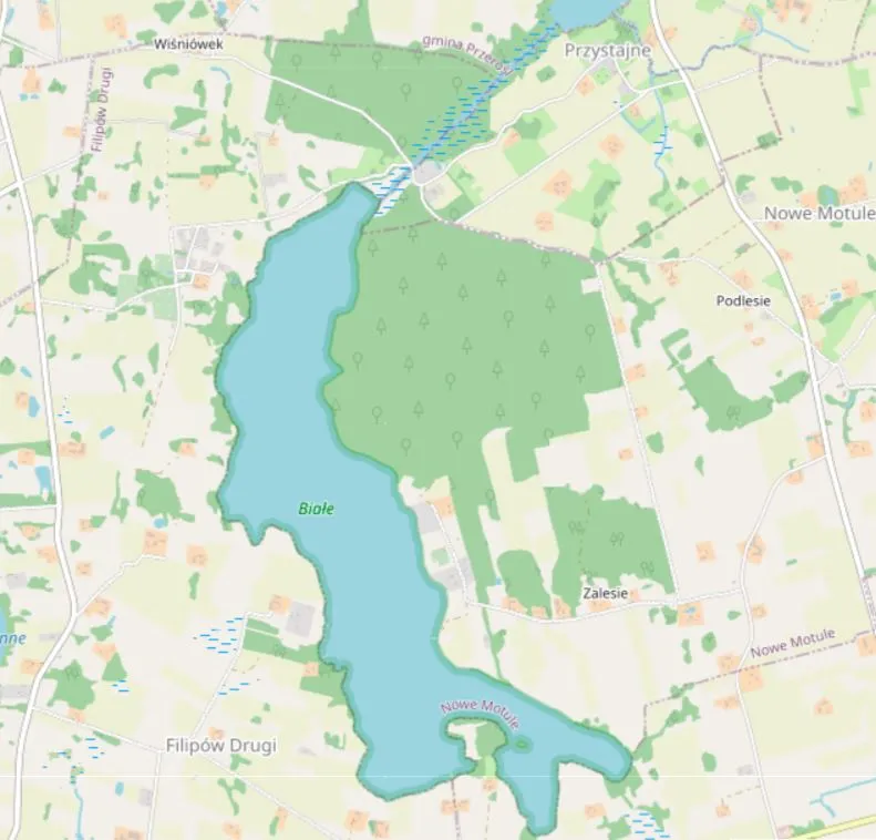 Jezioro Białe Filipowskie widok z góry