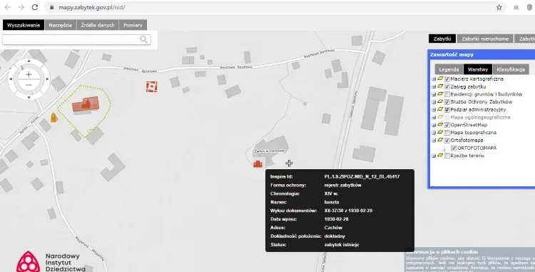 Sprawdzanie statusu zabytku online