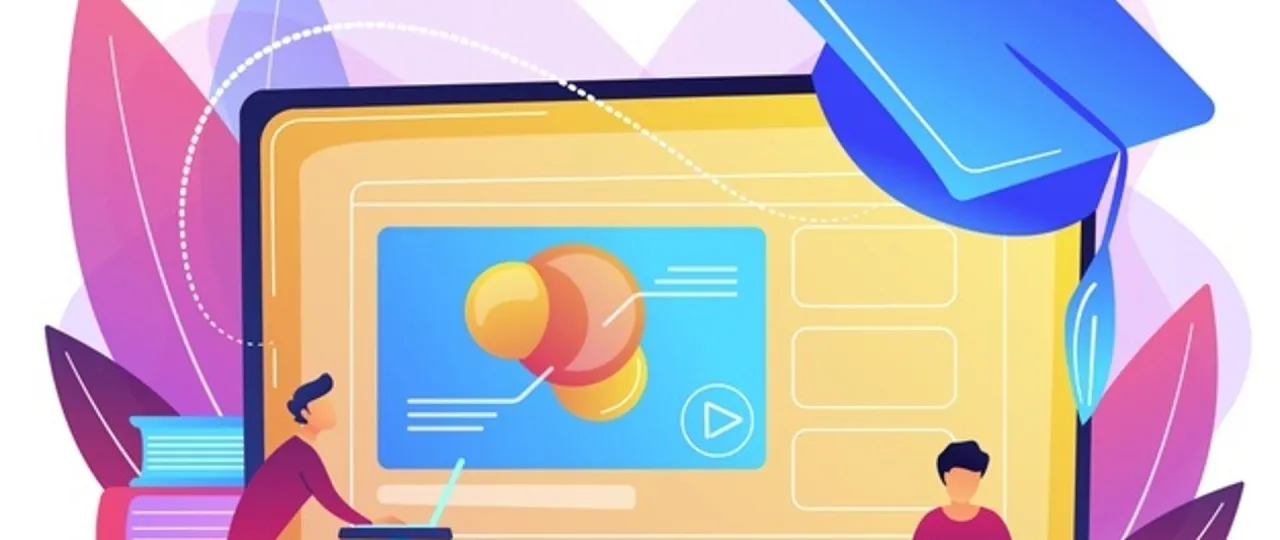 Uczeń korzystający z platformy edukacyjnej online