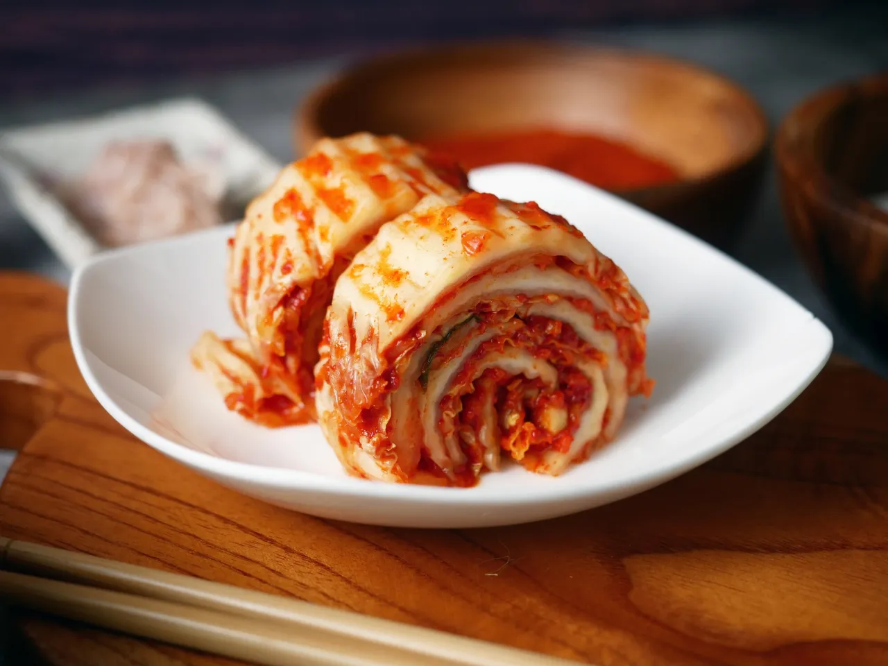 Słoik kimchi z kapusty pekińskiej