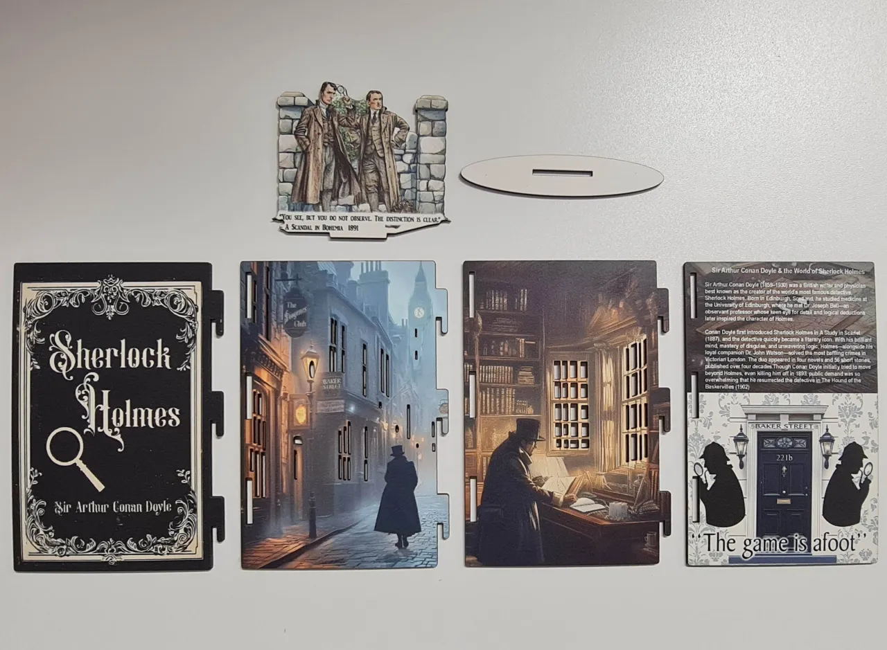 Sherlock Holmes wiktoriański Londyn ilustracja