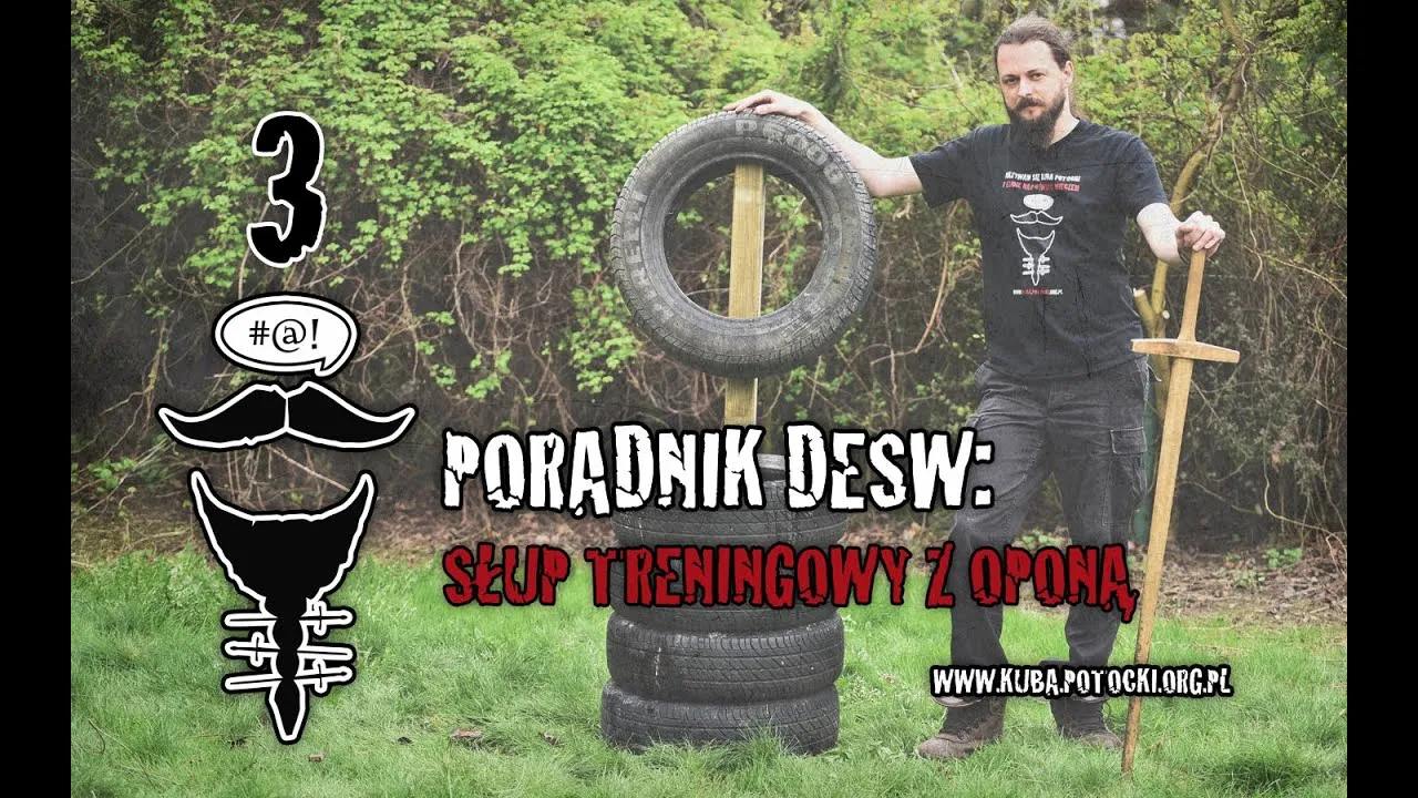 manekin treningowy z opon DIY