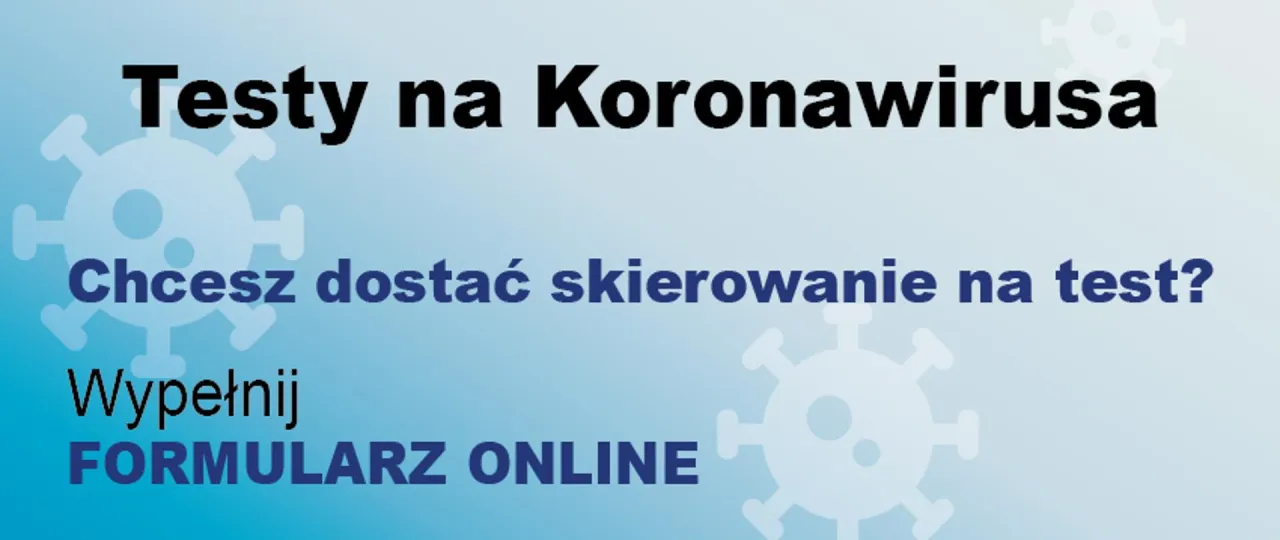 Formularz zlecenia test COVID prywatnie