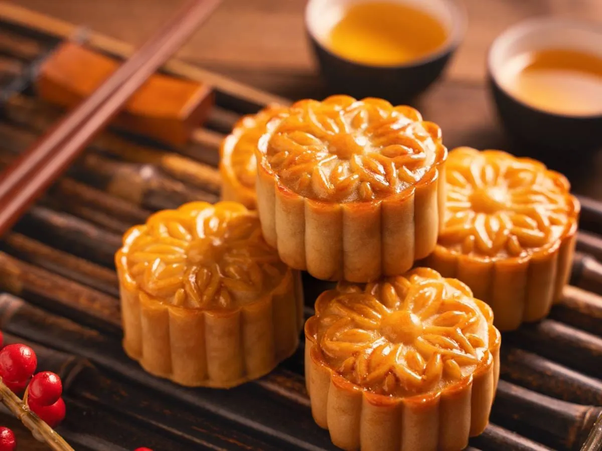 Tradycyjne chińskie ciastka księżycowe mooncake